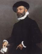 Giovanni Battista Moroni Portrait of a young Man Holding a Letter Spain oil painting artist